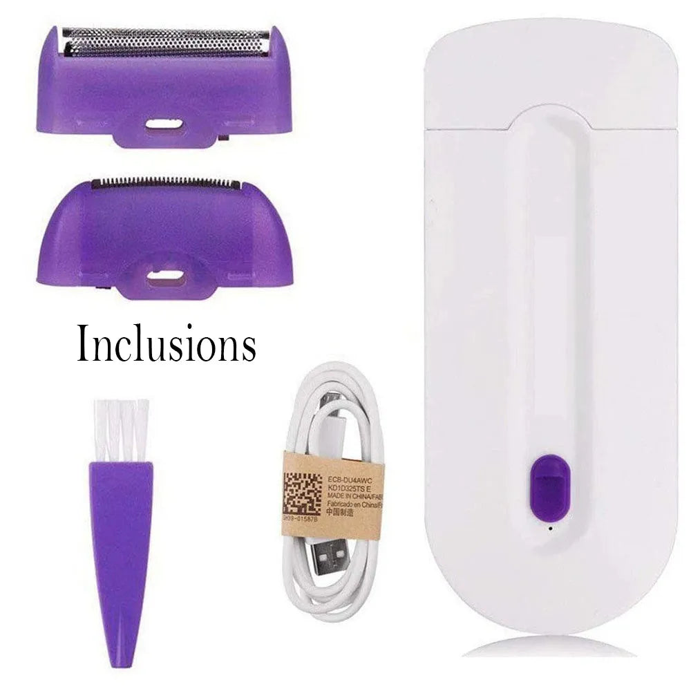 Vibe Geeks USB Rechargeable Epilator Laser Hair Remover for Face and Body