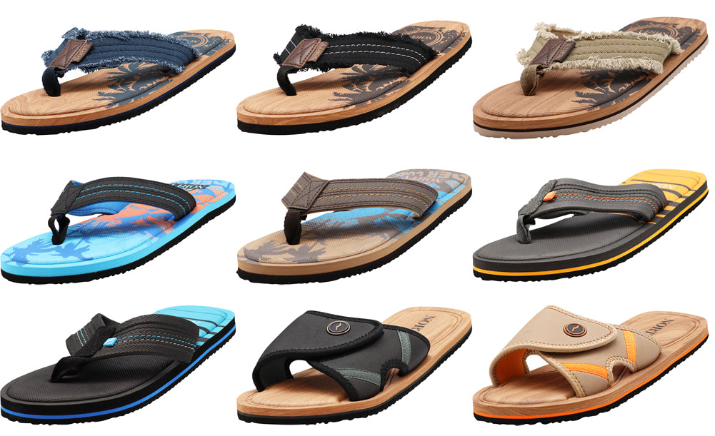NORTY Men's Memory Foam Footbed Sandals - for Beach, Pool, Shower-0