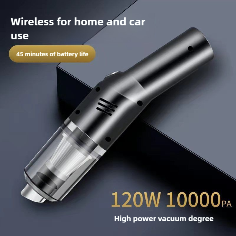 NNEDSZ Black Wireless Portable Vacuum Cleaner - Handheld Mini Car Vacuum for Wet & Dry Use, Pet Hair Remover, Lightweight Home Cleaner