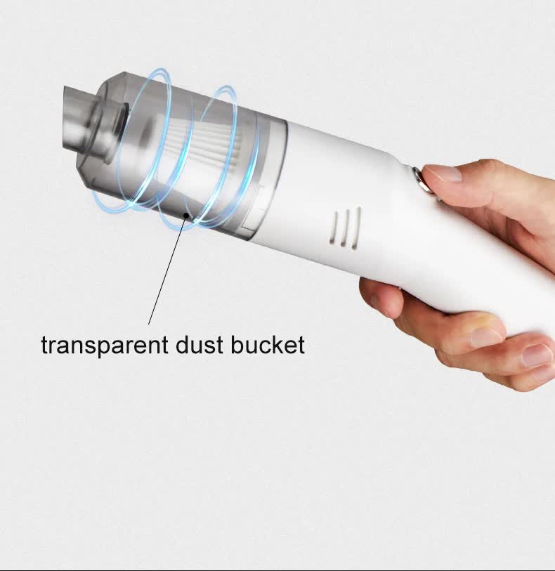 NNEDSZ Black Wireless Portable Vacuum Cleaner - Handheld Mini Car Vacuum for Wet & Dry Use, Pet Hair Remover, Lightweight Home Cleaner